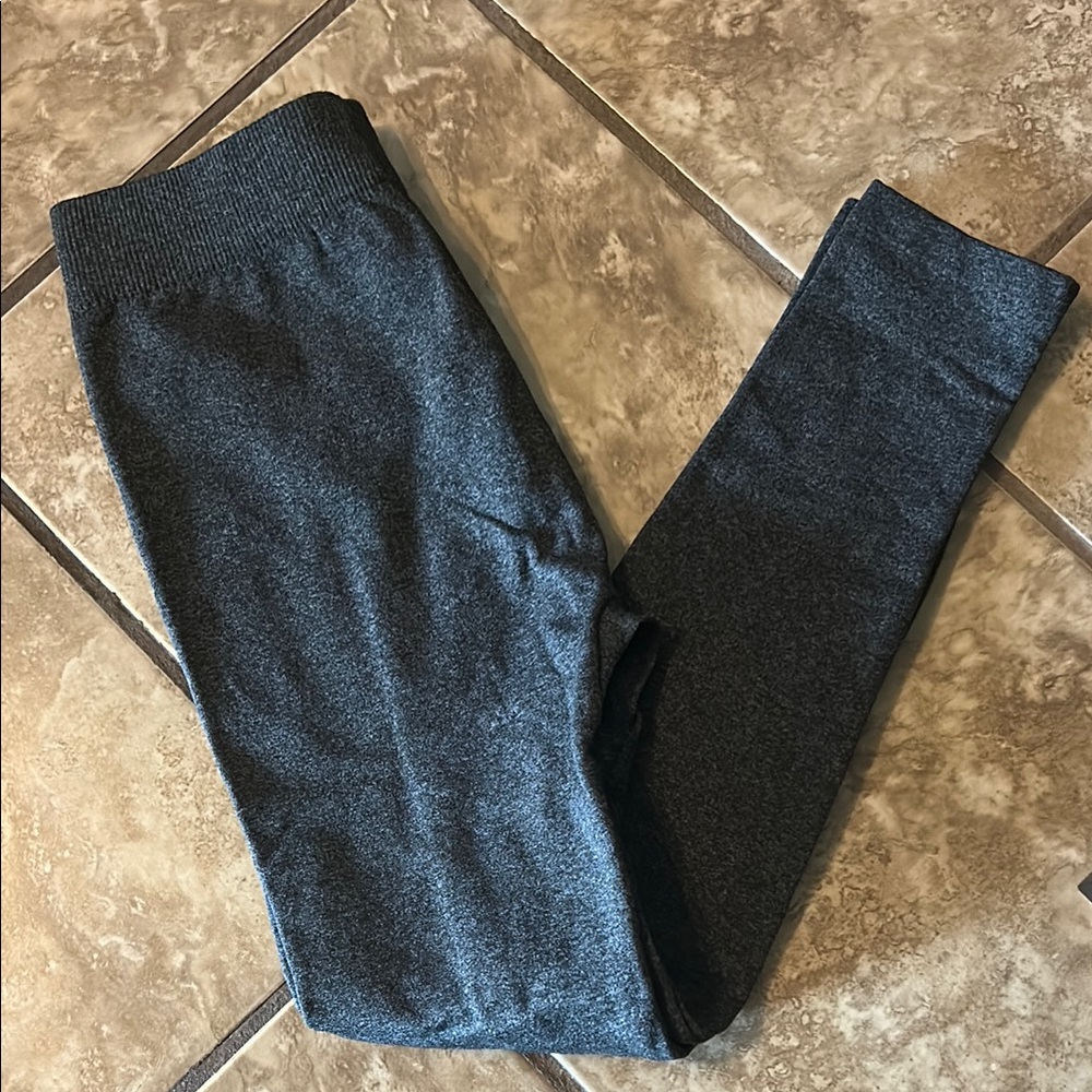 No Boundaries Heather Gray Fleece Lined Leggings - S/M
